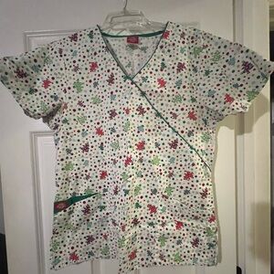 Dickies Christmas scrub top